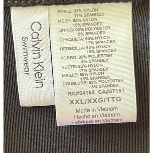Calvin Klein Black High Waist Cross Over Swim Bikini Bottoms Size XXL $58 - Picture 4 of 4